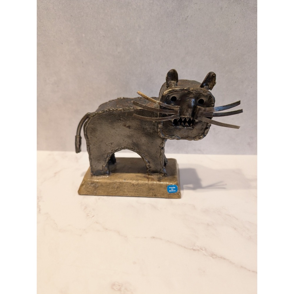 Manuel Felguerez Mexico Brutalist Metal Cat Sculpture Arte Felguerez Vintage